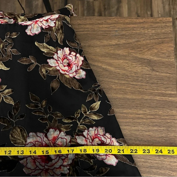 Dex Floral Velor Cocktail Dress S - Picture 9 of 12